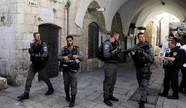 Soldados ocupantes israelíes en la Ciudad Vieja de Jerusalén (Al Quds)