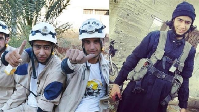 Cascos Blancos junto a un terrorista del Frente al Nusra