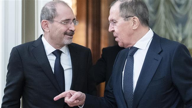 Serguei Lavrov y Ayman Safadi