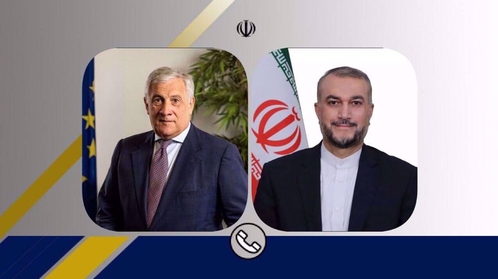 Hossein Amir-Abdollahian (dcha.) y Antonio Tajani
