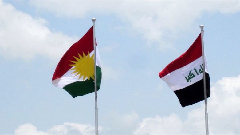 Bandera de Iraq y del Kurdistán iraquí