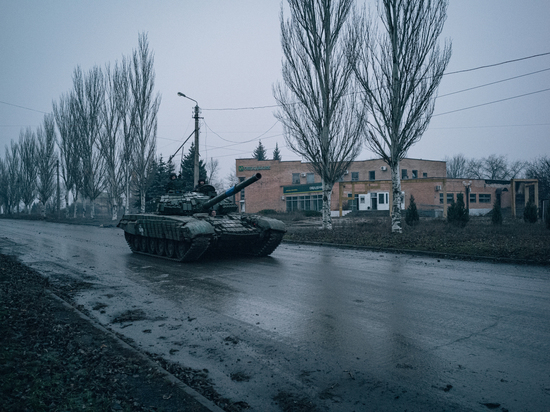 Tanque ruso en Donetsk