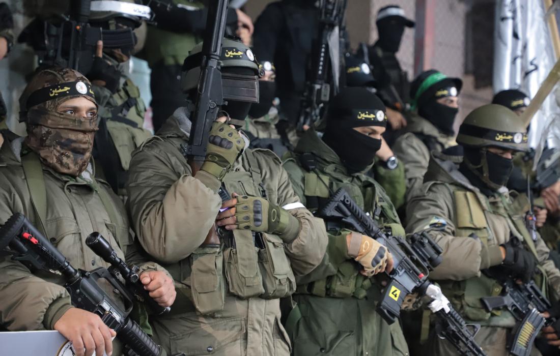 Combatientes palestinos