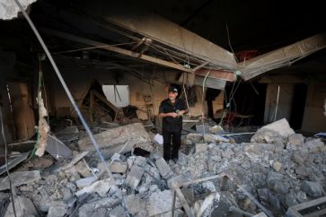 Hospital de Al-Ahli destruido