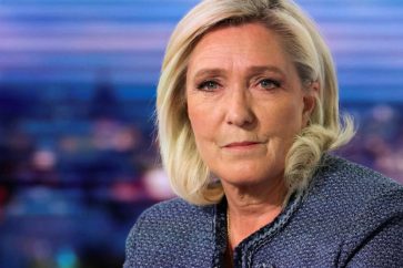 Marine Le Pen, líder del partido de extrema derecha francés Agrupación Nacional (RN)
