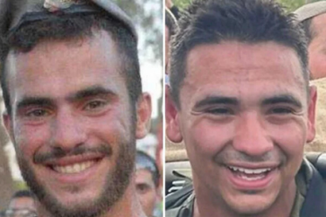 Noam Ravid (izq.) y Yaly Seror (der.), quienes murieron en la explosión de un túnel en Rafah