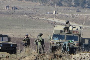 Soldados israelíes en el sur de Siria