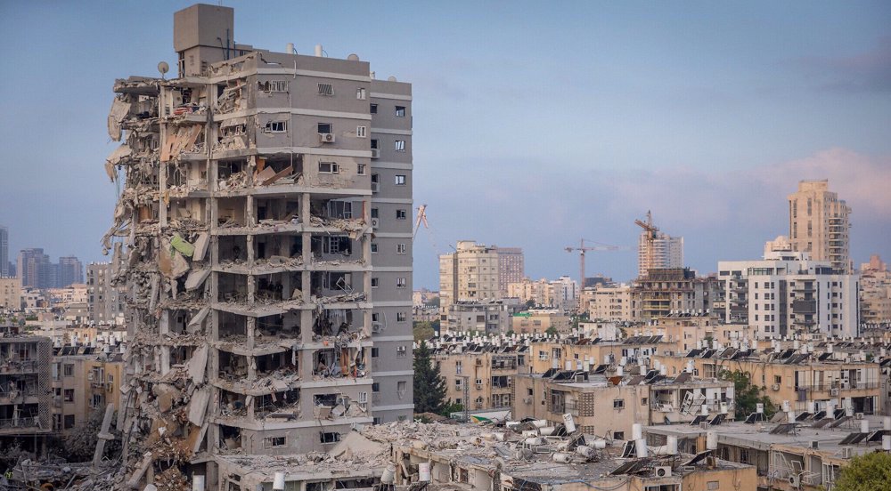 Edificio destruido en Bat Yam