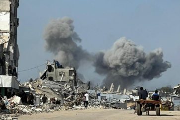 Bombardeo israelí en Shuyaiyya, Gaza