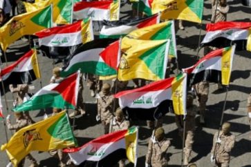 combatientes-resistencia-iraqui-banderas