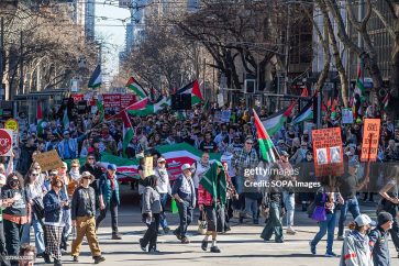 Manifestación en Melbourne (Australia) por Gaza