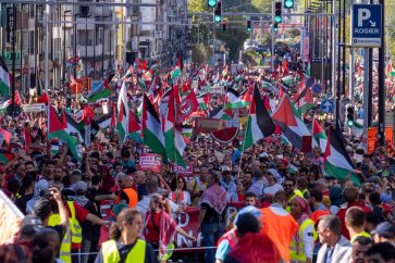 Manifestación en Bruselas por Gaza y Palestina