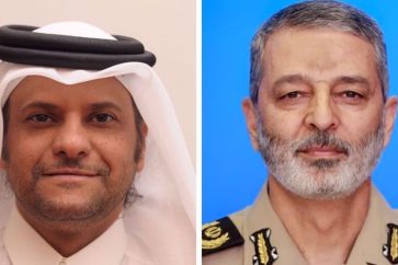 abdolrahim-mousavi-jefe-estado-mayor-y-saoud-bin-abdulrahman-al-thani-ministro-defensa-qatar
