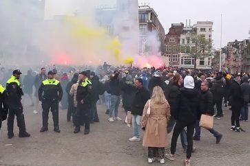 Incidentes entre policías y seguidores del Maccabi en Amsterdam en noviembre de 2024